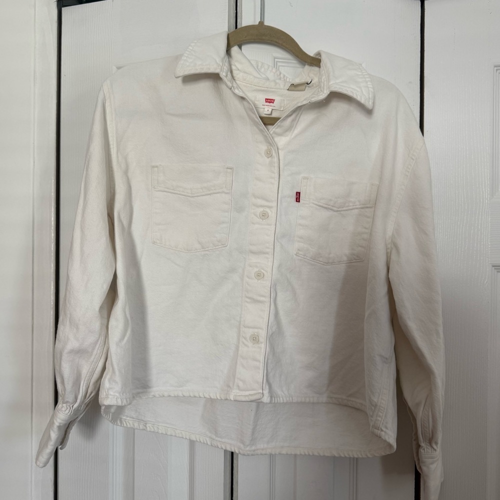 Levi's Cream Denim Button Down Shirt